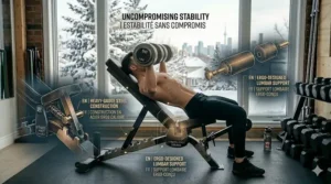 An adjustable weight bench featuring a leg developer attachment for full-body home workouts.