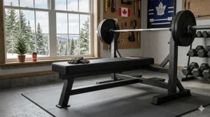 Stability comparison chart showing the structural rigidity and load distribution of a fixed flat weight bench versus an adjustable bench.