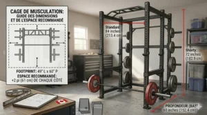 Technical drawing comparing 1-inch Westside hole spacing vs. standard 2-inch spacing on power rack uprights for precise safety positioning.