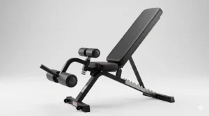 Ergonomic decline bench for abs featuring heavy-duty steel construction and comfortable foam rollers for secure core workouts.