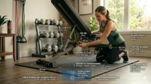 Graphic illustration showing fast shipping across Canada for an affordable adjustable weight bench under $300, available from coast to coast.