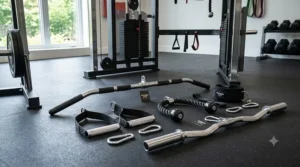 Essential cable attachments included with our dual stack functional trainer.