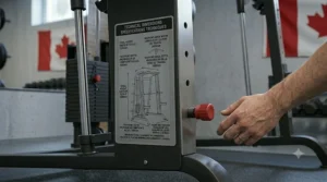 Technical diagram showing floor space for a smith machine.
