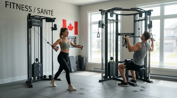 Side-by-side comparison of compact and full-size cable crossover gym machines compact cable crossover vs full size cable crossover