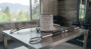 Lat pulldown bar attachment (barre de tirage) for home gym
