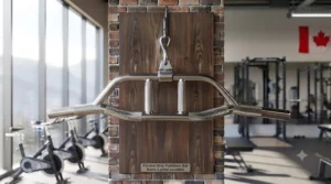 Semi-supinated parallel grip pulldown bar for maximizing muscle engagement in Canadian strength training routines.