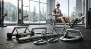 Heavy-duty steel cable row handles built for long-lasting durability in Canadian fitness spaces.