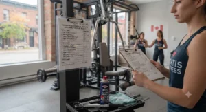 Routine maintenance checklist for a commercial multi-gym in a Canadian fitness business