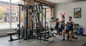 Multi-station commercial multi-gym equipment setup for Canadian gym owners
