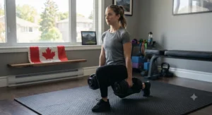 Detailed view of the secure locking mechanism on beginner-friendly adjustable dumbbells.